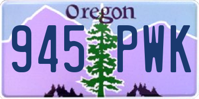 OR license plate 945PWK