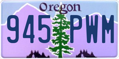 OR license plate 945PWM