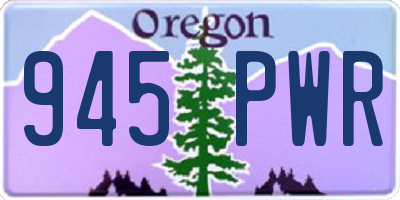OR license plate 945PWR