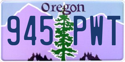 OR license plate 945PWT