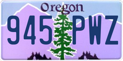 OR license plate 945PWZ