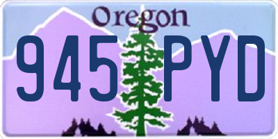 OR license plate 945PYD