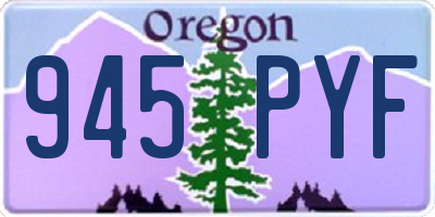 OR license plate 945PYF