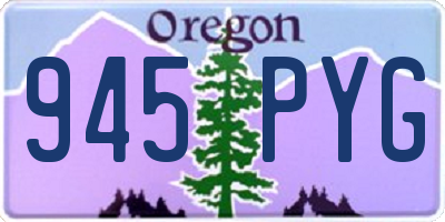 OR license plate 945PYG