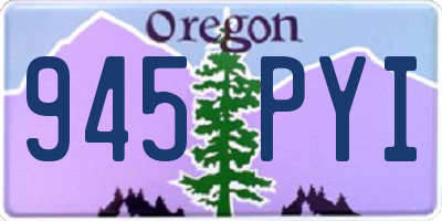 OR license plate 945PYI