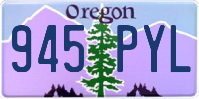 OR license plate 945PYL