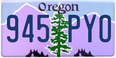 OR license plate 945PYO