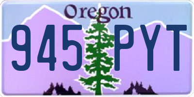 OR license plate 945PYT