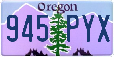 OR license plate 945PYX