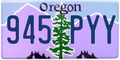 OR license plate 945PYY