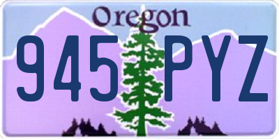 OR license plate 945PYZ
