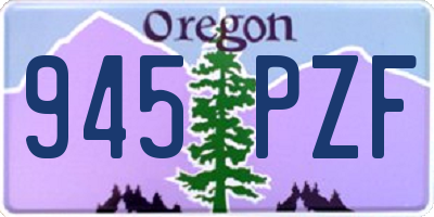 OR license plate 945PZF