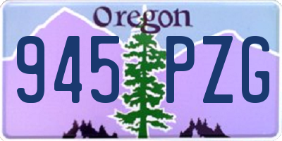 OR license plate 945PZG