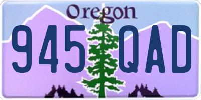 OR license plate 945QAD