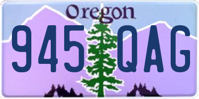 OR license plate 945QAG