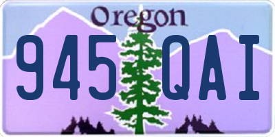 OR license plate 945QAI