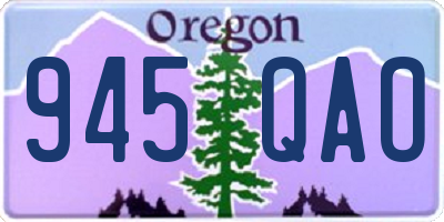 OR license plate 945QAO