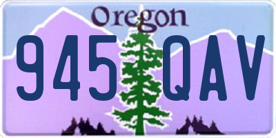 OR license plate 945QAV