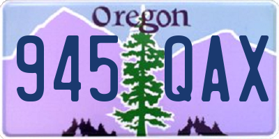 OR license plate 945QAX