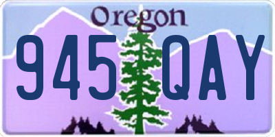 OR license plate 945QAY