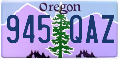 OR license plate 945QAZ