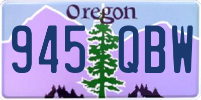 OR license plate 945QBW