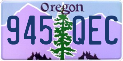 OR license plate 945QEC