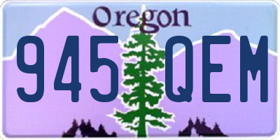 OR license plate 945QEM