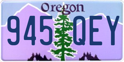 OR license plate 945QEY
