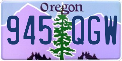 OR license plate 945QGW