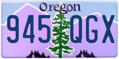OR license plate 945QGX