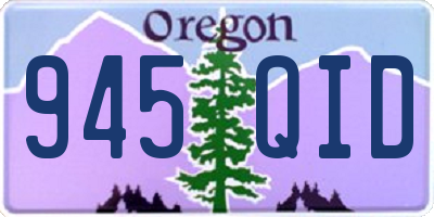 OR license plate 945QID