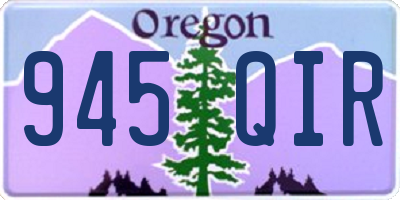 OR license plate 945QIR