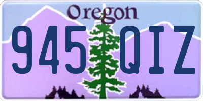 OR license plate 945QIZ