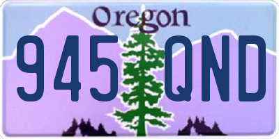 OR license plate 945QND