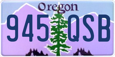 OR license plate 945QSB