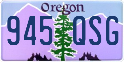 OR license plate 945QSG