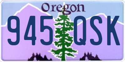 OR license plate 945QSK