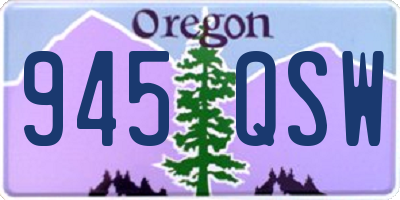 OR license plate 945QSW