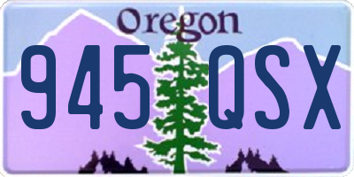 OR license plate 945QSX