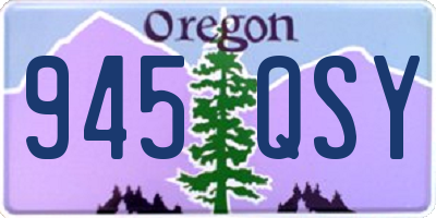 OR license plate 945QSY