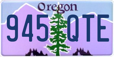 OR license plate 945QTE