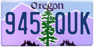 OR license plate 945QUK