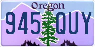 OR license plate 945QUY