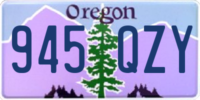 OR license plate 945QZY
