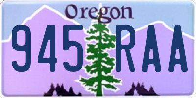 OR license plate 945RAA