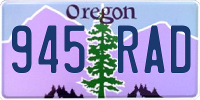 OR license plate 945RAD