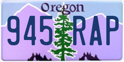 OR license plate 945RAP