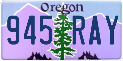 OR license plate 945RAY