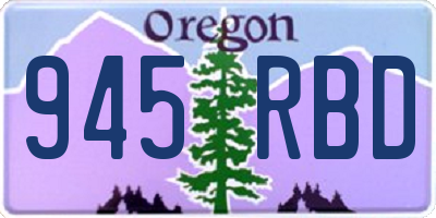 OR license plate 945RBD